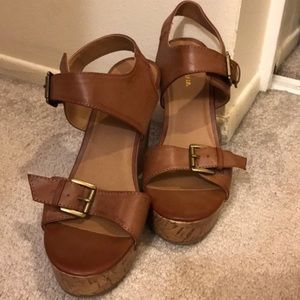 Mossimo Supply Strappy Buckle Wedges
